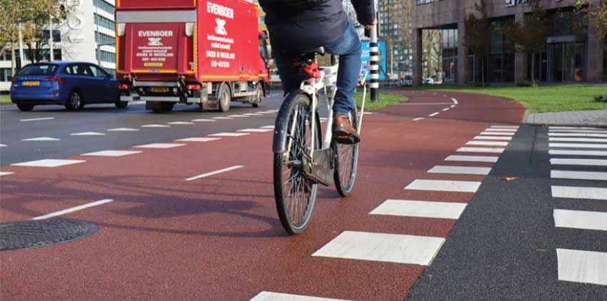Red Coloured Asphalt